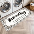 thumbnail image 1 of Washable Laundry Room Rug, 20"X47" Non Slip Soft Low-Pile Laundry Mat Farmhouse Laundry Room Decor Area Rug for Kitchen Bathroom White, 1 of 7