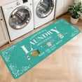 thumbnail image 1 of Washable Laundry Room Rug, 20"X59" Non Slip Soft Low-Pile Laundry Mat Farmhouse Laundry Room Decor Area Rug for Kitchen Bathroom Teal, 1 of 8