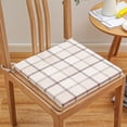 thumbnail image 1 of Washable Linen Seat Cushion with Straps, 16x16 Inch Thick Chair Pad for Dining & Office Chairs, Non-Slip Machine Washable Cover, 1 of 6