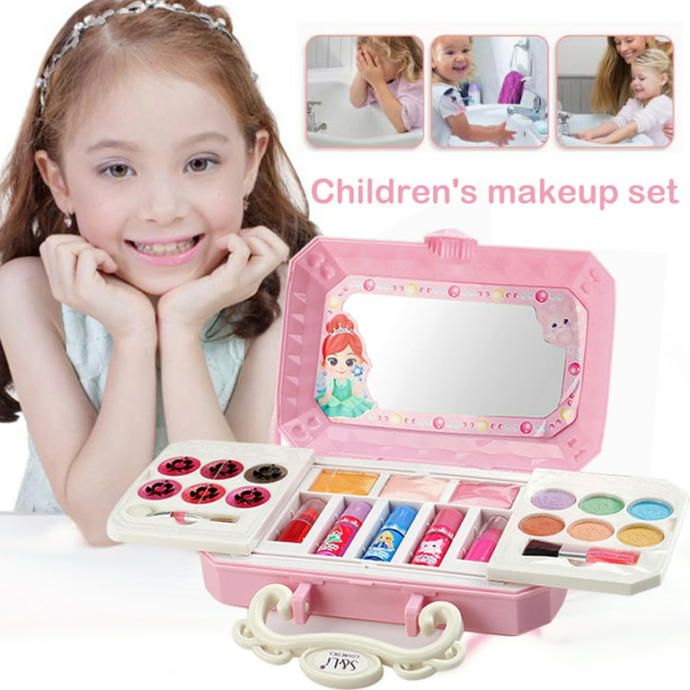  Toysical Kids Makeup Kit for Girl - Real, Non Toxic Kids Makeup  kit with Remover, Washable Toddler Makeup Kit - Princess Birthday Gift  Pretend Play Makeup Vanity for Ages 3 4