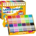 thumbnail image 1 of OSIMIG Art Marker Kit, 240 Count, 1 Pack, Conical Tip, 1 of 12