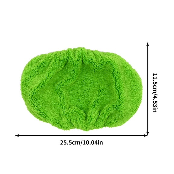 Washable Microfiber Mop Pads, 3-Pack Replacement Heads for Wet and Dry Cleaning, Compatible with Most Flat Mops ( Green / Coral Fleece )