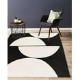 thumbnail image 1 of Washable Modern Abstract Minimalist Black White Area Rug 5' x 8' Boho Mid-Century Carpet for Livingroom Bedroom Office Diningroom Indoor Kitchen Laundry Runner, 1 of 6