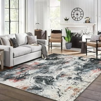 Washable Modern Area Rugs, Non-Slip Backing, Contemporary Soft Floor Carpets for Living Room Bedroom Home Office