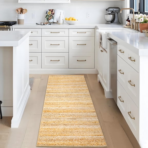 Washable Modern Braided Printed Rug, Non-Slip, Foldable, Non-Shedding Soft Low Pile Area Rug for Living Room, Bedroom, Dining Room, and Farmhouse