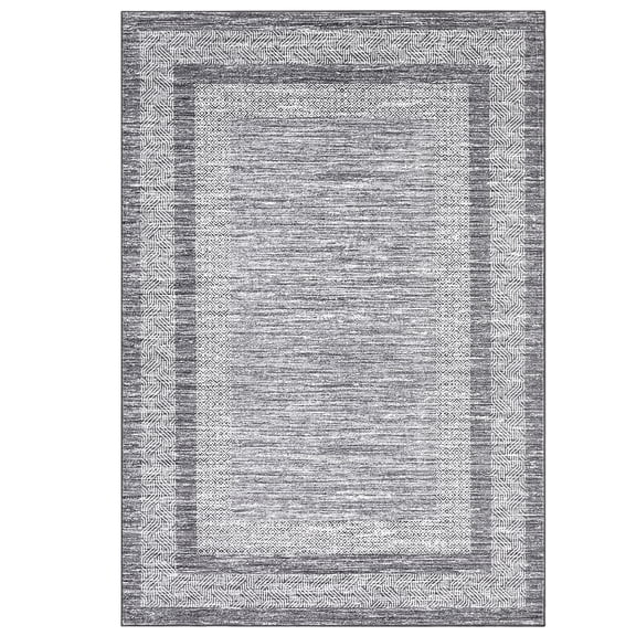 Washable Modern Geometric Rug – Non-Slip Low Pile Carpet for Bedroom, Dining Room & Living Room