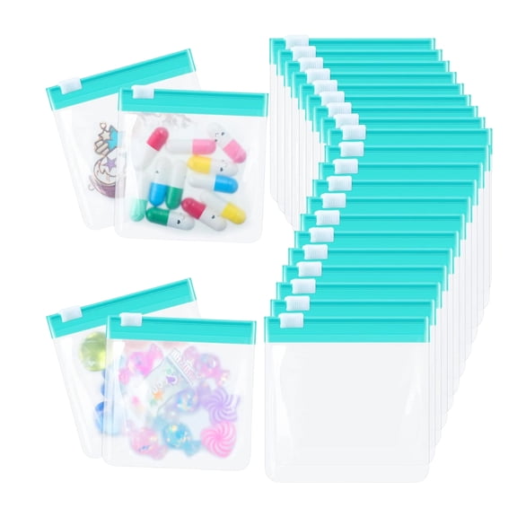 Washable Moisture Resistant Cosmetic Bags, Cute Pill Pouches For Travel Bag Separation, Elegant Slide Lock Small Containers For Jewelry Organizing And Daily Grooming Accessories, Pink 10 Pack