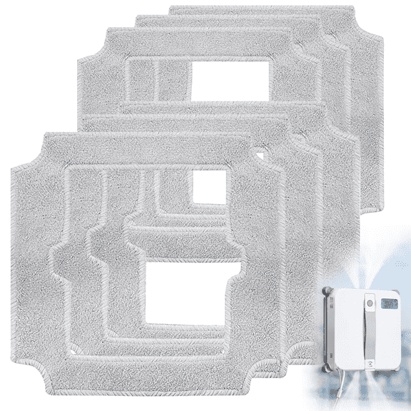Washable Mopping Pads for ECOVACS MINI2 Window Vacuum Cleaner Robot,Microfiber Mop Cloth Replacements,6 PCS