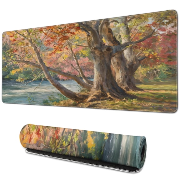 Washable Mouse Pad,Welcome Fall Pumpkin Harvest Rectangle Non-Slip Rubber Base Mousepad for Laptop Office Gaming Mouse Pad for Gaming Gifts (31.5x11.8in)