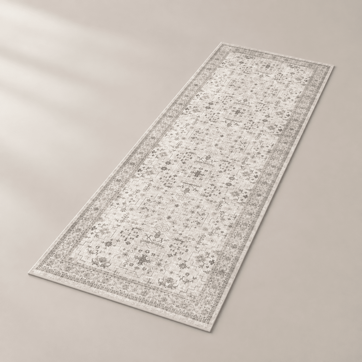 Neutral Fun Rug Washable Neutral 2x6 Bathroom Runner Rug Vintkitchen Floor Mat For ...