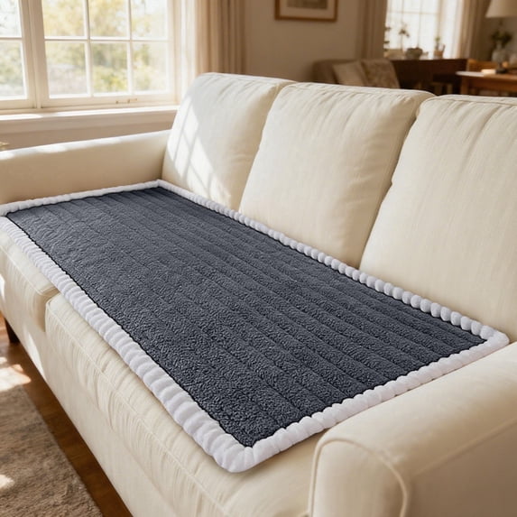 Washable Non- Flannel Sofa Cover Protector Pet Friendly Soft Couch Mat Blanket Bolster For 3 Cushion Seating Furniture