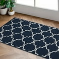 thumbnail image 1 of Washable Non-Slip Accent Rug, Geometric, Navy and White, 26" x 45", 1 of 7