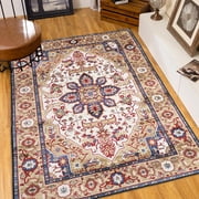 Washable Non Slip Area Rugs 6x9 Polyester Vintage Persian for Home