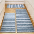 thumbnail image 1 of Washable Non Slip Kitchen Rugs Set of 3,Boho Moroccan Geometric 3 Piece Kitchen Mats for Floor,Absorbent Carpet for Kitchen,Soft Low Pile Kitchen Runner Rug for Sink,Laundry,Blue, 1 of 6
