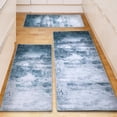 thumbnail image 1 of Washable Non Slip Kitchen Rugs Set of 3,Modern Abstract 3 Piece Kitchen Mats for Floor,Absorbent Carpet for Kitchen,Soft Low Pile Kitchen Runner Rug for Sink,Laundry,Washroom,Dark Blue, 1 of 6