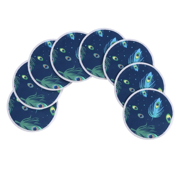 Washable Nursing Pads 8 Count Super Absorbent 3 Layer Milk Proof Reusable Breastfeeding Nipple Protection Pads for Leaking Milk Ergonomic Design Pack of 8 (5.1 inches / 13.0 cm)