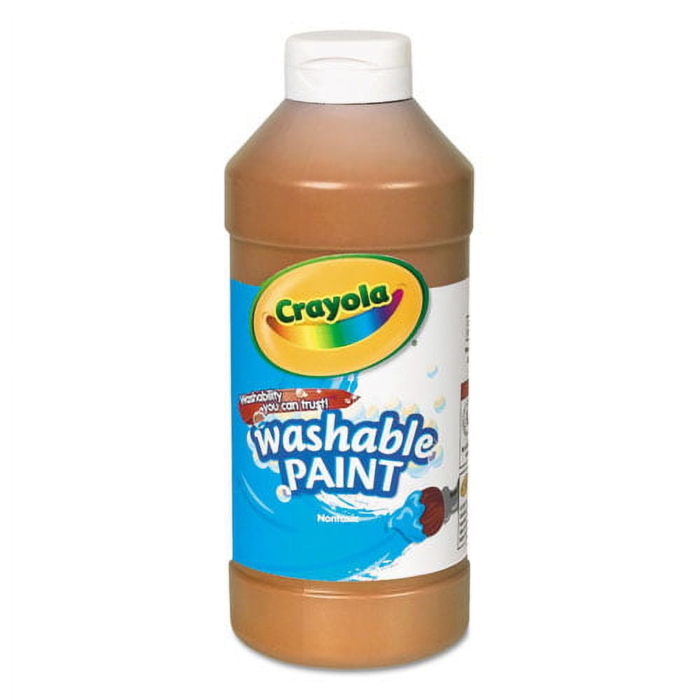 Washable Paint, Brown, 16 oz Bottle Washable Paint, Brown, 16 oz Bottle