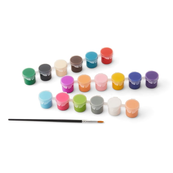 Washable Paint Pots with Brush by Creatology  0.16 fl oz Assorted Colors for Kids Art Projects - 12 Pack