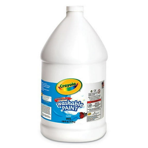Washable Paint, White, 1 Gal Bottle | Bundle of 5