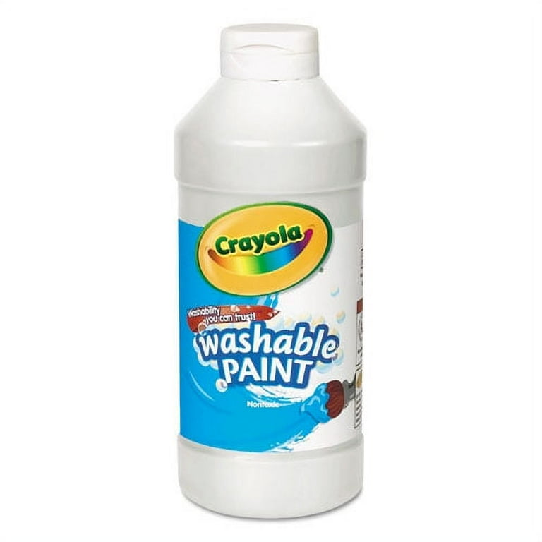 Washable Paint, White, 16 oz Bottle Washable Paint, White, 16 oz Bottle