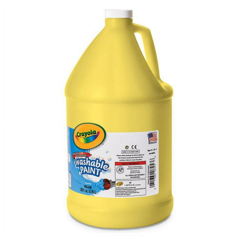 Washable Paint, Yellow, 1 gal Bottle Washable Paint, Yellow, 1 gal Bottle
