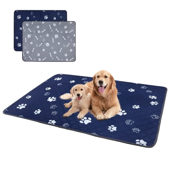 Washable Pee Pads for Dogs 2 Pack,18''*24'' Reusable Puppy Pads Pet Training Pads with Great Absorbent,Leakproof Fabric and Non Slip Backing for Potty,Crate,Whelping,Floor,Playpen,Sofa,Car