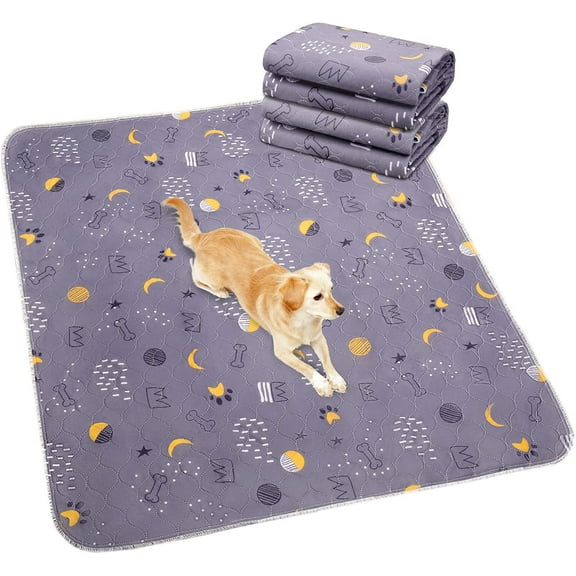 Washable Pee Pads for Dogs 2 Pack 34" x 36" Reusable Puppy Pads Waterproof Pet Training Pads, Non-Slip Dog Mats Fast Absorbent Whelping Pads for Playpen, Potty, Crate, Bed