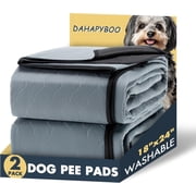 Washable Pee Pads for Dogs,2 Pack Reusable Puppy Pads for Dogs,18x24 Non-Slip Waterproof Pet Training Pads for Crate, Playpen, Bed, Sofa,Whelping Box, Potty Training