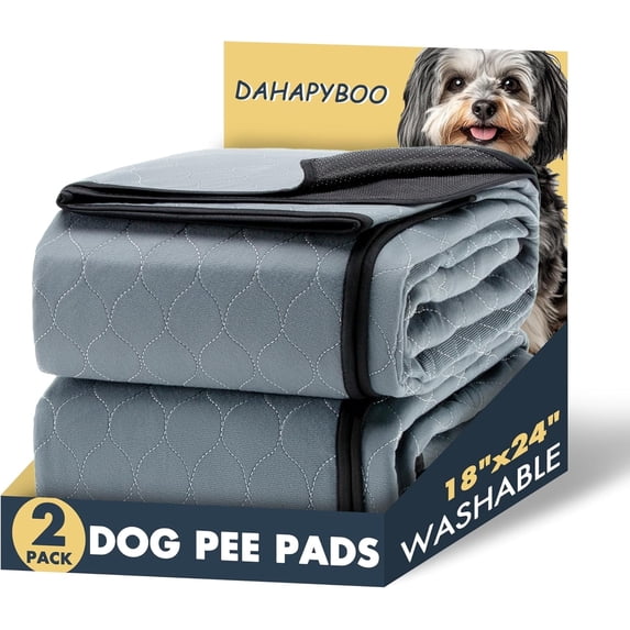 Washable Pee Pads for Dogs,2 Pack Reusable Puppy Pads for Dogs,18x24 ...
