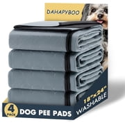 Washable Pee Pads for Dogs,4 Pack Reusable Puppy Pads for Dogs,18x24 Non-Slip Waterproof Pet Training Pads for Crate, Playpen, Bed, Sofa,Whelping Box, Potty Training