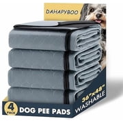 Washable Pee Pads for Dogs,4Pack Reusable Puppy Pads for Dogs,36x48 Non-Slip Waterproof Pet Training Pads for Crate, Pla