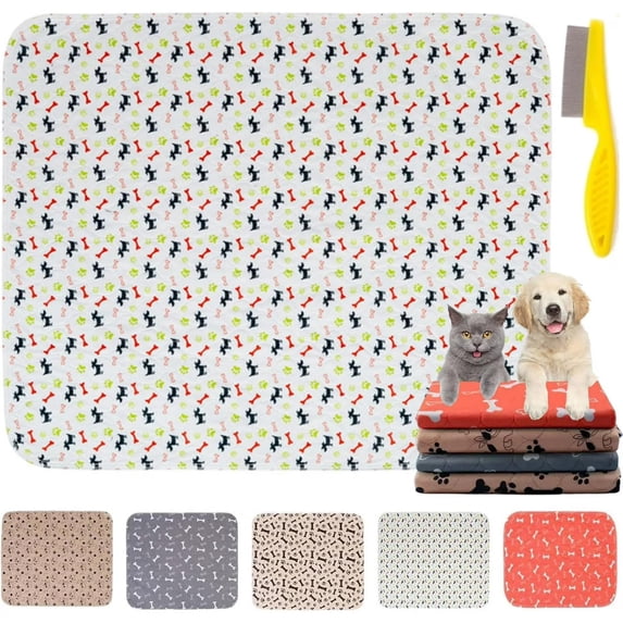Washable Pee Pads for Dogs, Dog Pee Pads Washable, Waterproof Puppy Pads Mat Reusable Fast Absorbent Dog Potty Training Pads, Whelping Pads for Playpen Crate-11x11 in