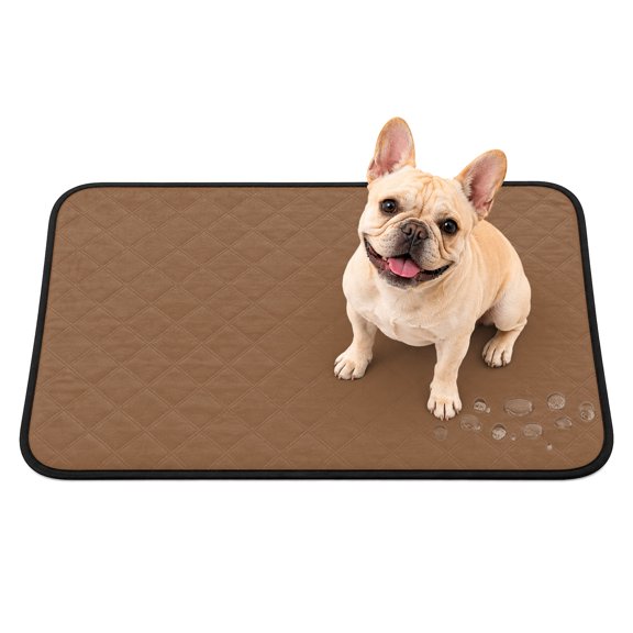 Washable Pee Pads for Dogs, Pure Caramel Non-Slip & Leak-Proof Potty Pads for Dogs, Reusable Pee Pad for Crates Floors Waterproof Puppy Training Pad 36"x24" Modern Solid Color Minimalist Art