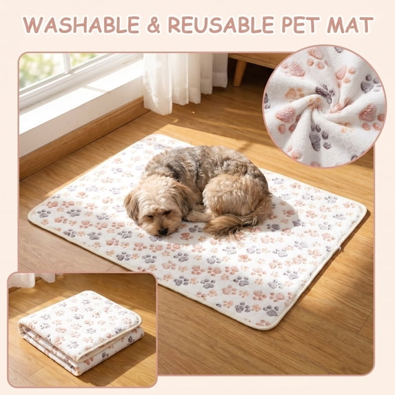 Washable Pee Pads for Dogs, Reusable Puppy Pad for Cats, Quick-Dry Waterproof Non-Slip Training Mat, Leak-Proof Floor Protector, Machine Washable(2XL,Beige)
