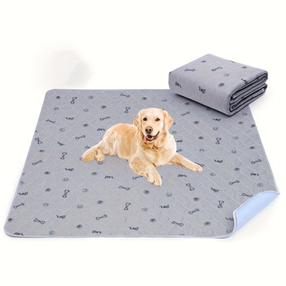 Washable Pee Pads for Dogs, Reusable Puppy Pads, Absorbent Whelping Pads with Bone Print, Non-Slip Pet Training Pads for Couch, Crate, Potty Training, Dog Accessories And Supplies