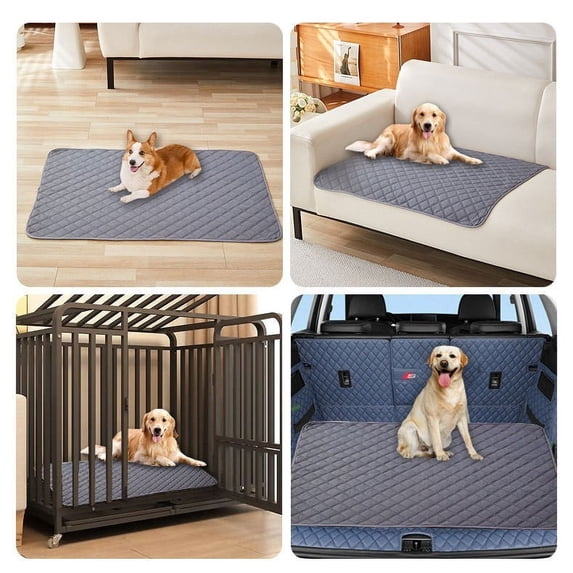 Washable Pee Pads for Dogs,Reusable Puppy Pads,Super Absorbent & Waterproof Training Mats for Potty,Crate,Kennel,Playpen,Bed & Sofa,Anti-Slip Wee Pee Pads for Dogs(19.7"×27.6",Gray)