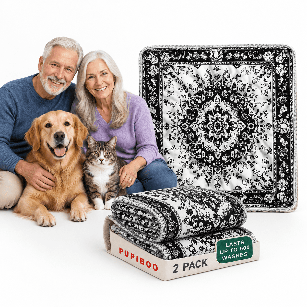 Washable Pee Pads For Cats & Dogs - Super Absorbent Reusable Cat Litter ...