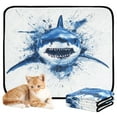 thumbnail image 1 of Washable Pet Pee Pads with Super Absorbent Reusable Training Pads for Dogs & Cats An Blue Angry Shark, 1 of 6