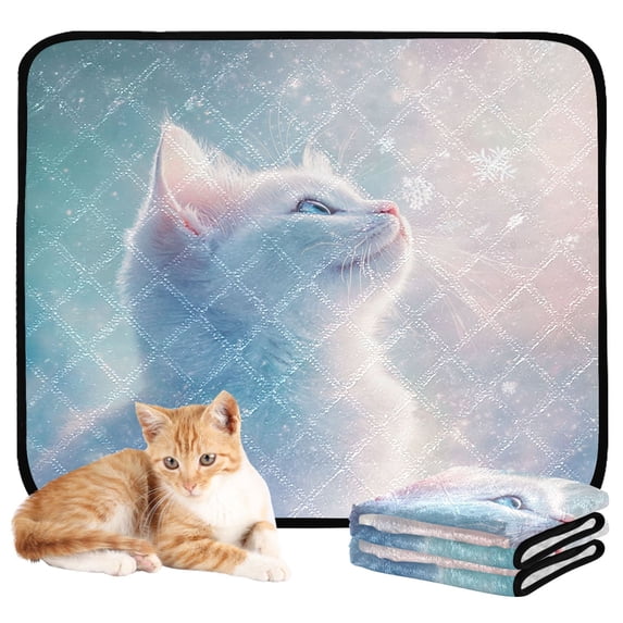 Washable Pet Pee Pads with Super Absorbent Reusable Training Pads for Dogs & Cats Beautiful Cat