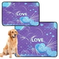 thumbnail image 1 of Washable Pet Pee Pads with Super Absorbent Reusable Training Pads for Dogs & Cats Blue Hearts, 1 of 6