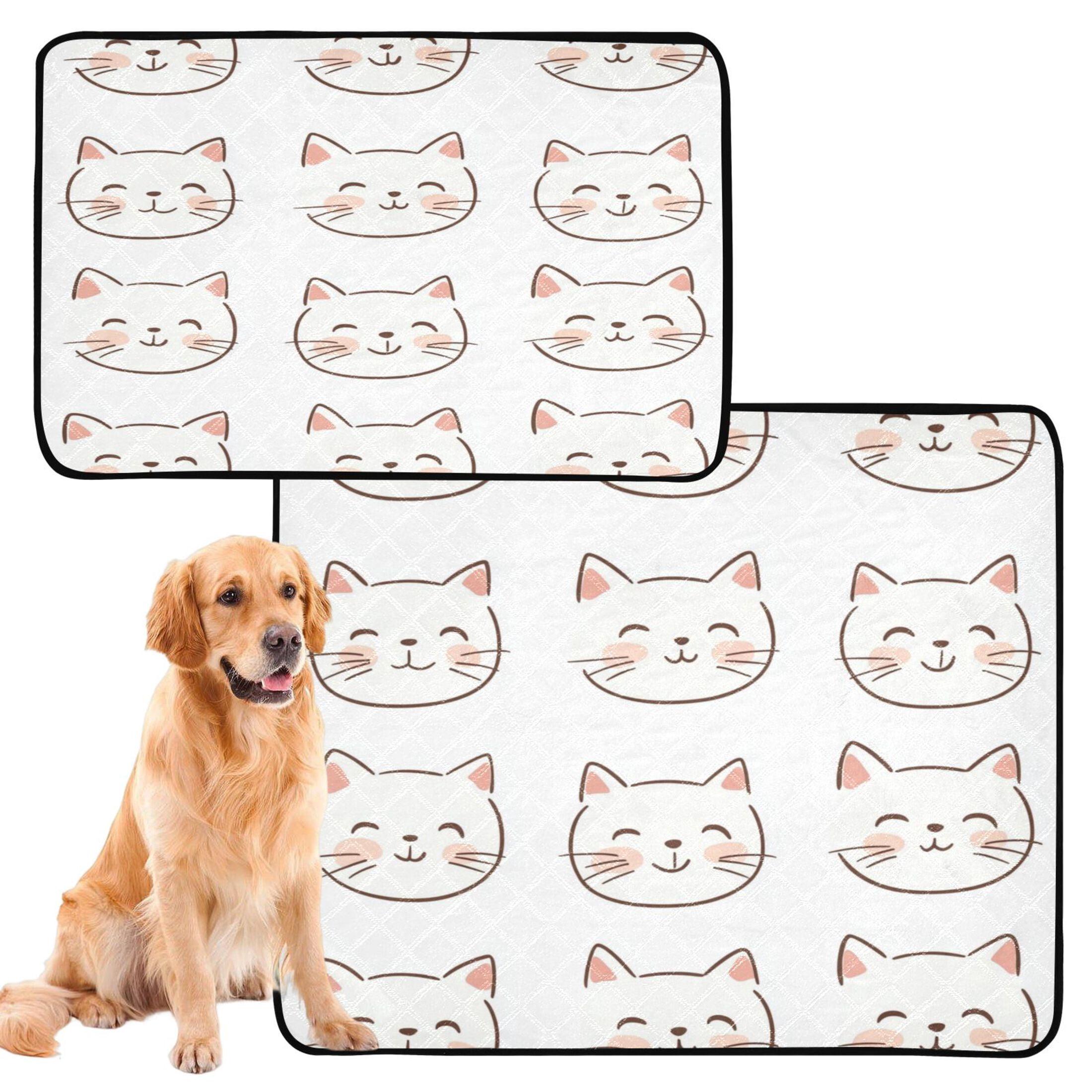 Washable Pet Pee Pads with Super Absorbent Reusable Training Pads for Dogs & Cats Cute Cats