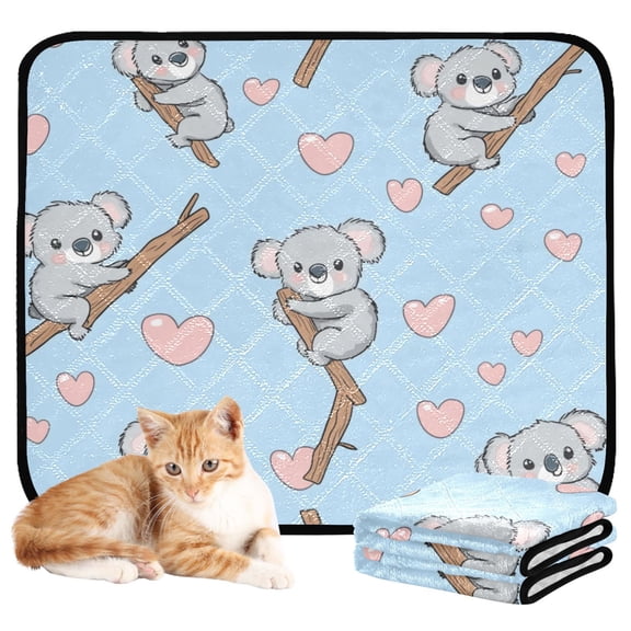 Washable Pet Pee Pads with Super Absorbent Reusable Training Pads for Dogs & Cats Cute Koala Pattern