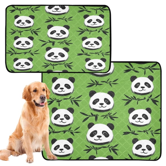 Washable Pet Pee Pads with Super Absorbent Reusable Training Pads for Dogs & Cats Cute Panda Heads