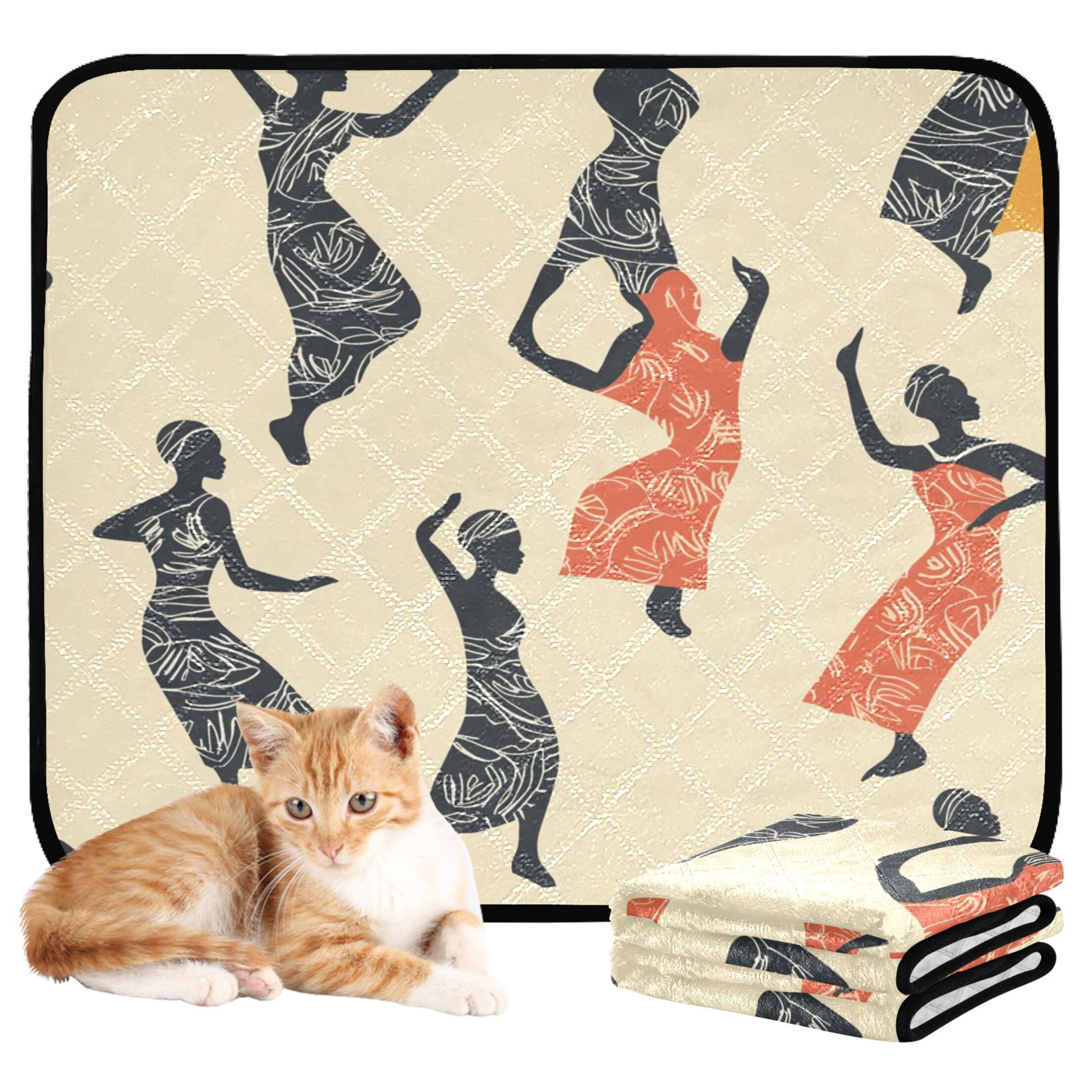 Washable Pet Pee Pads with Super Absorbent Reusable Training Pads for Dogs & Cats Dancing Woman