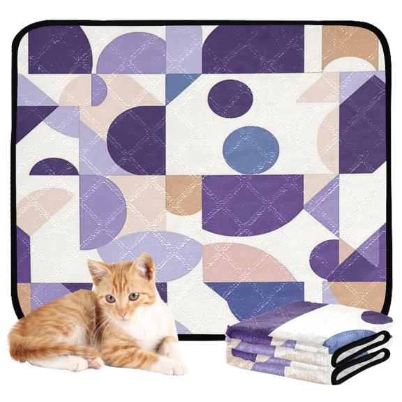Washable Pet Pee Pads with Super Absorbent Reusable Training Pads for Dogs & Cats Geometric Vector Illustration