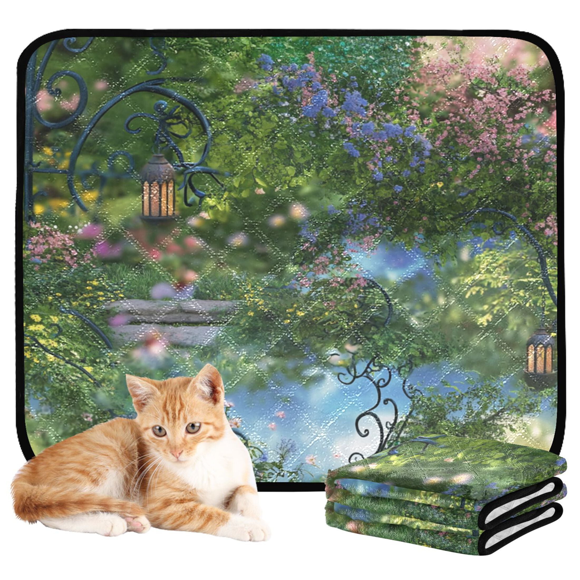 Washable Pet Pee Pads with Super Absorbent Reusable Training Pads for Dogs & Cats Magical Fairy Garden