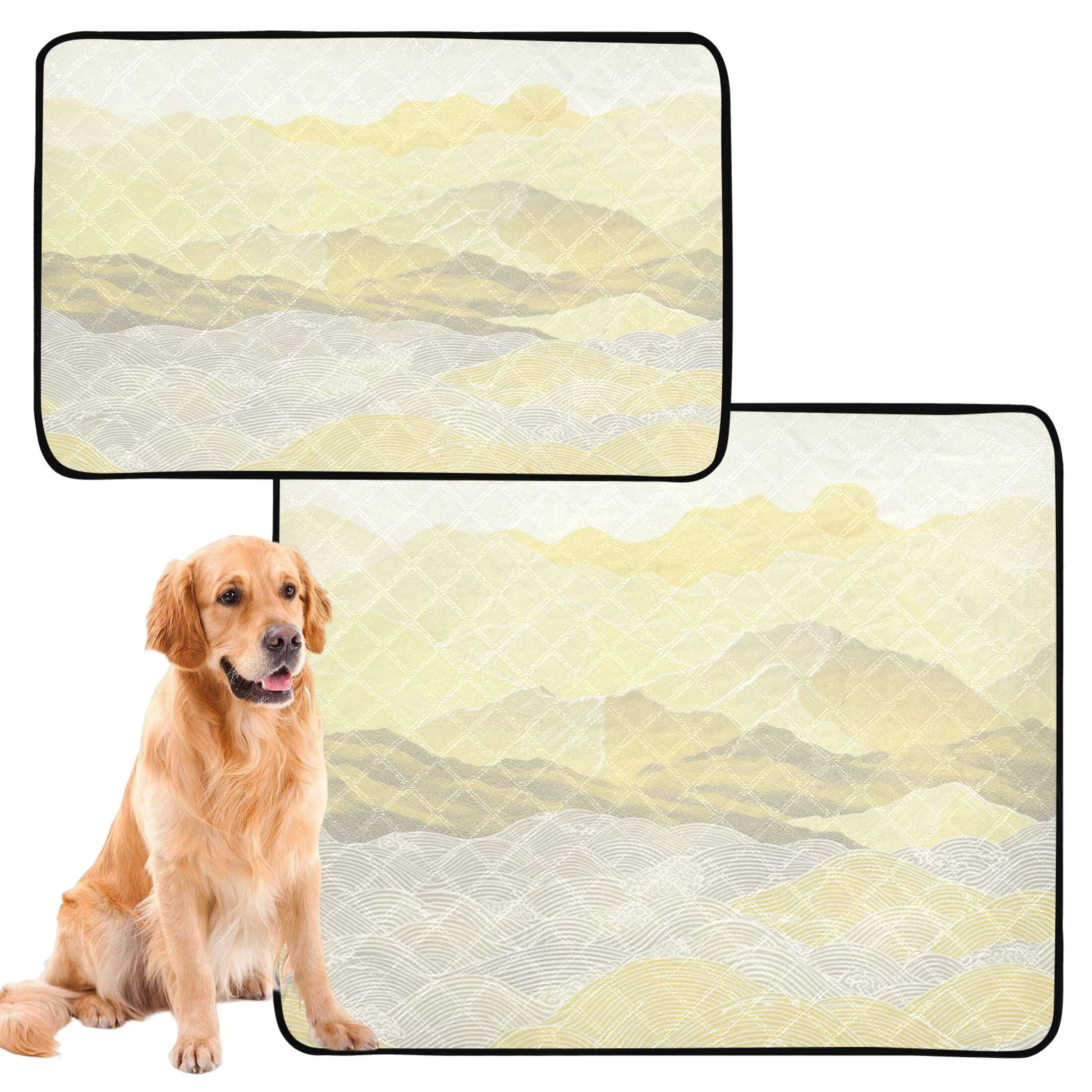 Washable Pet Pee Pads with Super Absorbent Reusable Training Pads for Dogs & Cats Patterned Hills