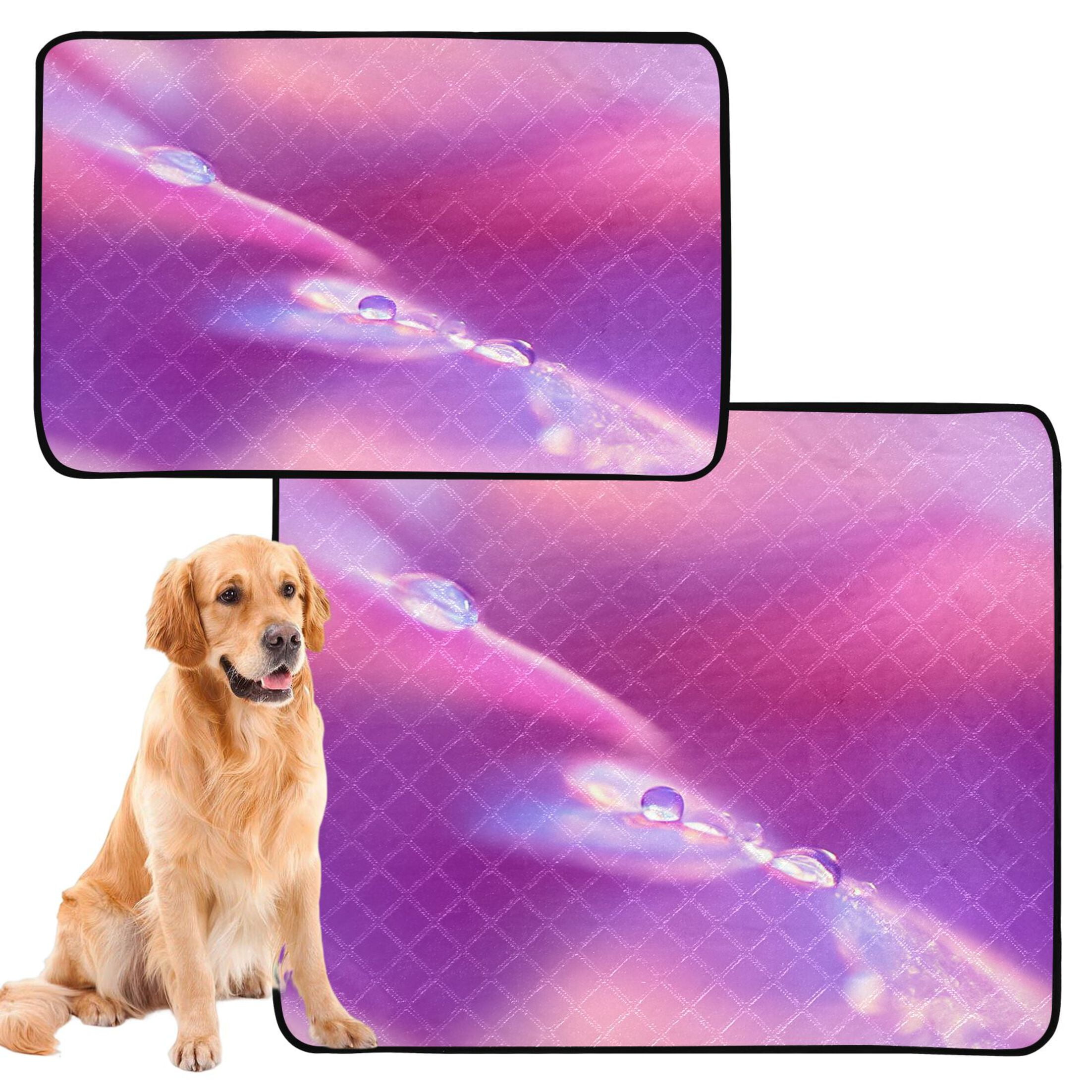 Washable Pet Pee Pads with Super Absorbent Reusable Training Pads for Dogs & Cats Pink Petal
