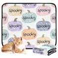 thumbnail image 1 of Washable Pet Pee Pads with Super Absorbent Reusable Training Pads for Dogs & Cats Pumpkins with Spooky Text, 1 of 6