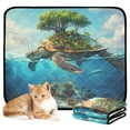 thumbnail image 1 of Washable Pet Pee Pads with Super Absorbent Reusable Training Pads for Dogs & Cats Sea Turtle Carrying Island, 1 of 6